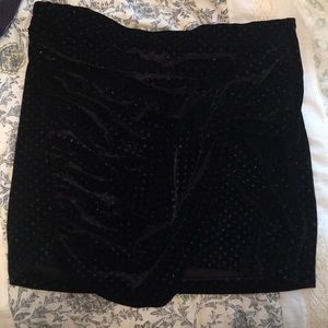 Zara Black sparkle polka-dot skirt
